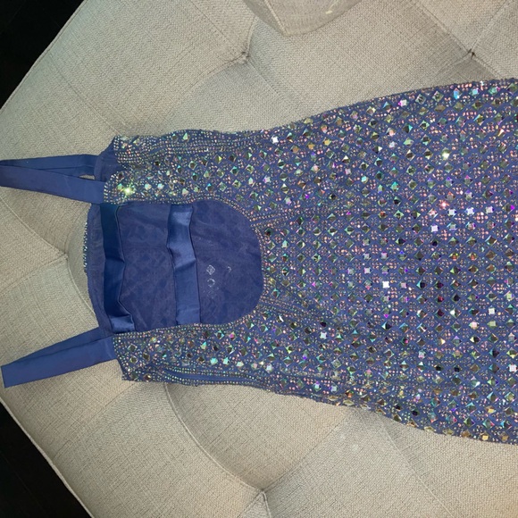 OH POLLY EMBELLISHED SQUARE NECK MINI DRESS SIZE 6 - Picture 5 of 6